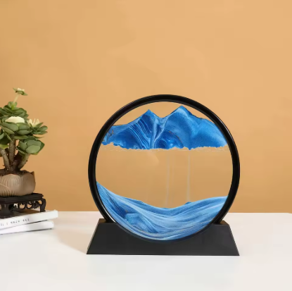 Sandscape Moving Sand Art Frame Flowing Sand 3D Dynamic Liquid Hourglass Quicksand Kinetic Sand Painting Office Home Decor Gifts