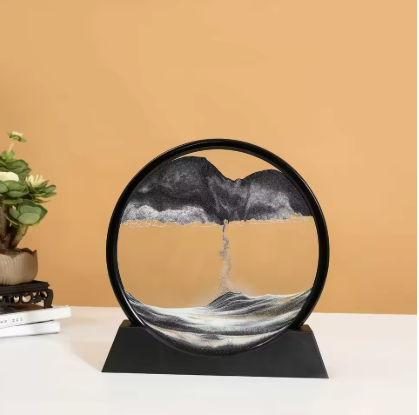 Sandscape Moving Sand Art Frame Flowing Sand 3D Dynamic Liquid Hourglass Quicksand Kinetic Sand Painting Office Home Decor Gifts