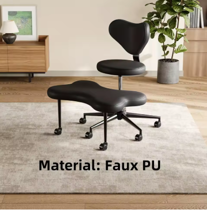 Cross Leg Chair - Meditation Chair with Wheels, ADHD Chair, Height Adjustable Seat, Adjustable Footstool