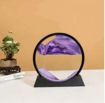 Sandscape Moving Sand Art Frame Flowing Sand 3D Dynamic Liquid Hourglass Quicksand Kinetic Sand Painting Office Home Decor Gifts